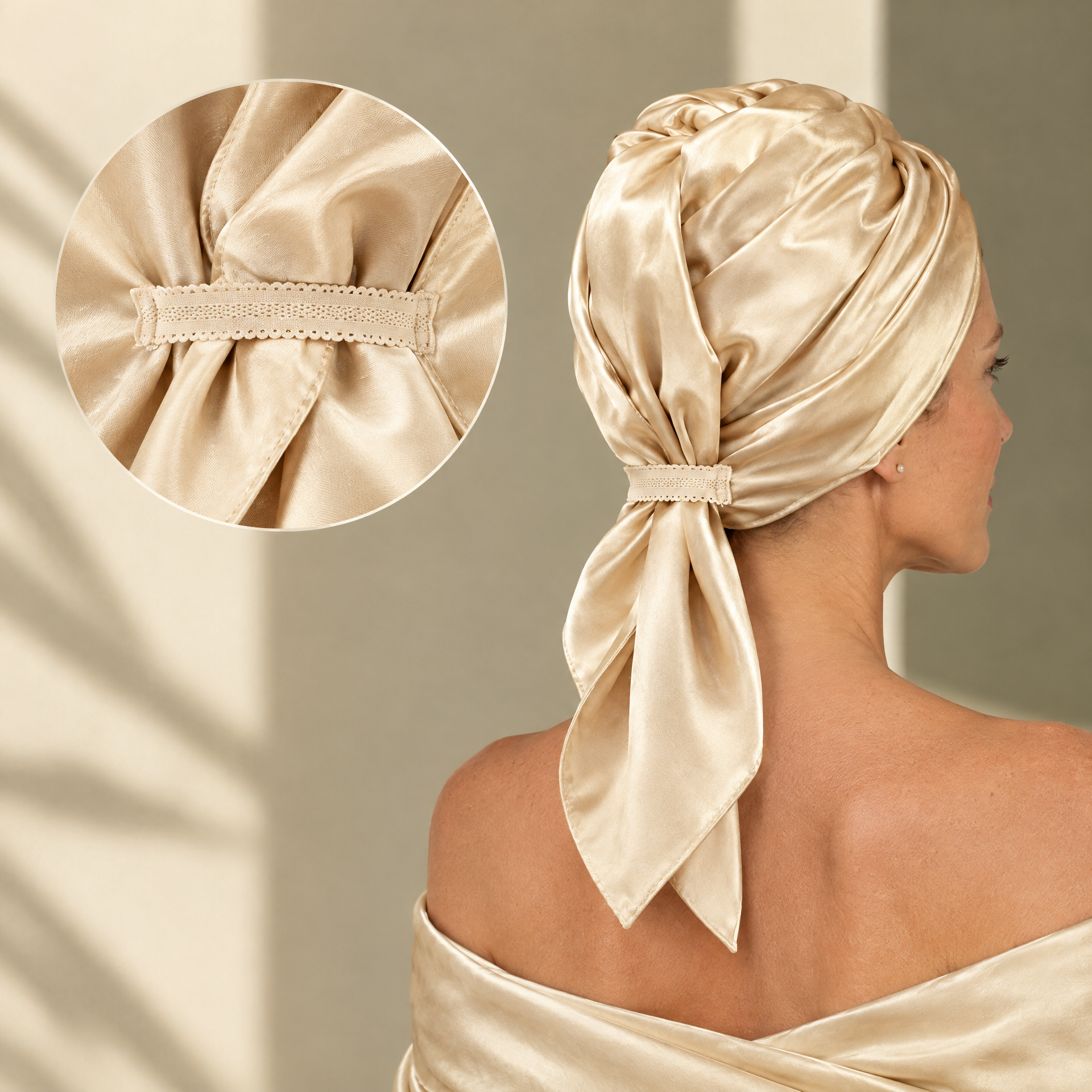 Satin Microfiber Hair Towel Wrap for Fine Hair