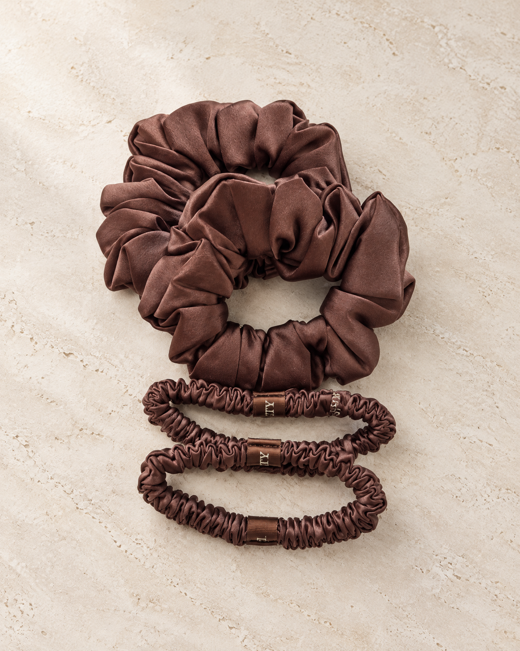 Pure Silk Hair Ties for Fine Hair - Set of 4