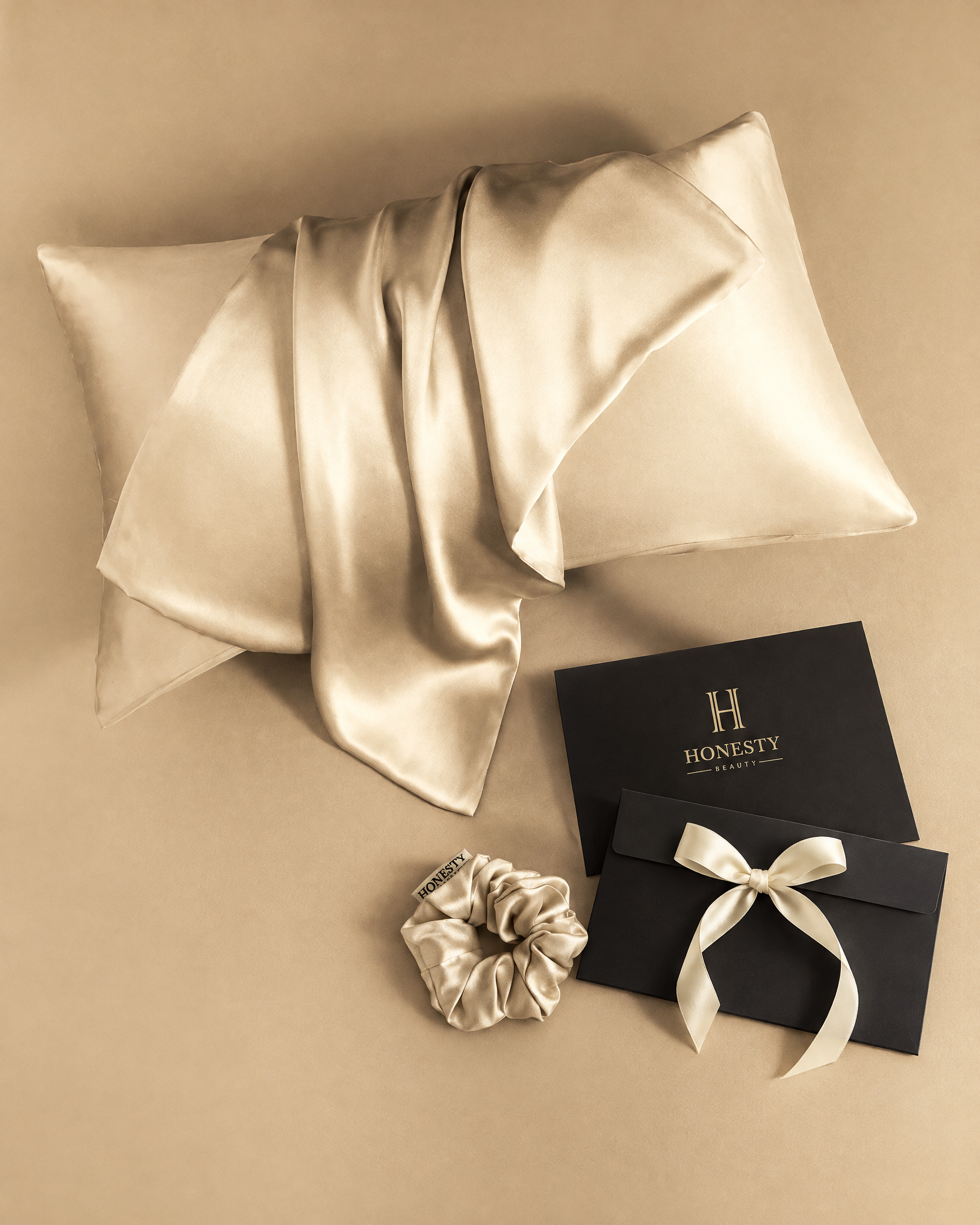 100% Pure Mulberry Silk Pillowcase and Sleeping Scrunchie, 22 Momme
